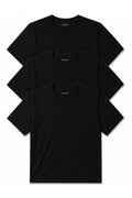 3'lü Set Erkek Siyah Slim Fit Bisiklet Yaka Basic Tişört