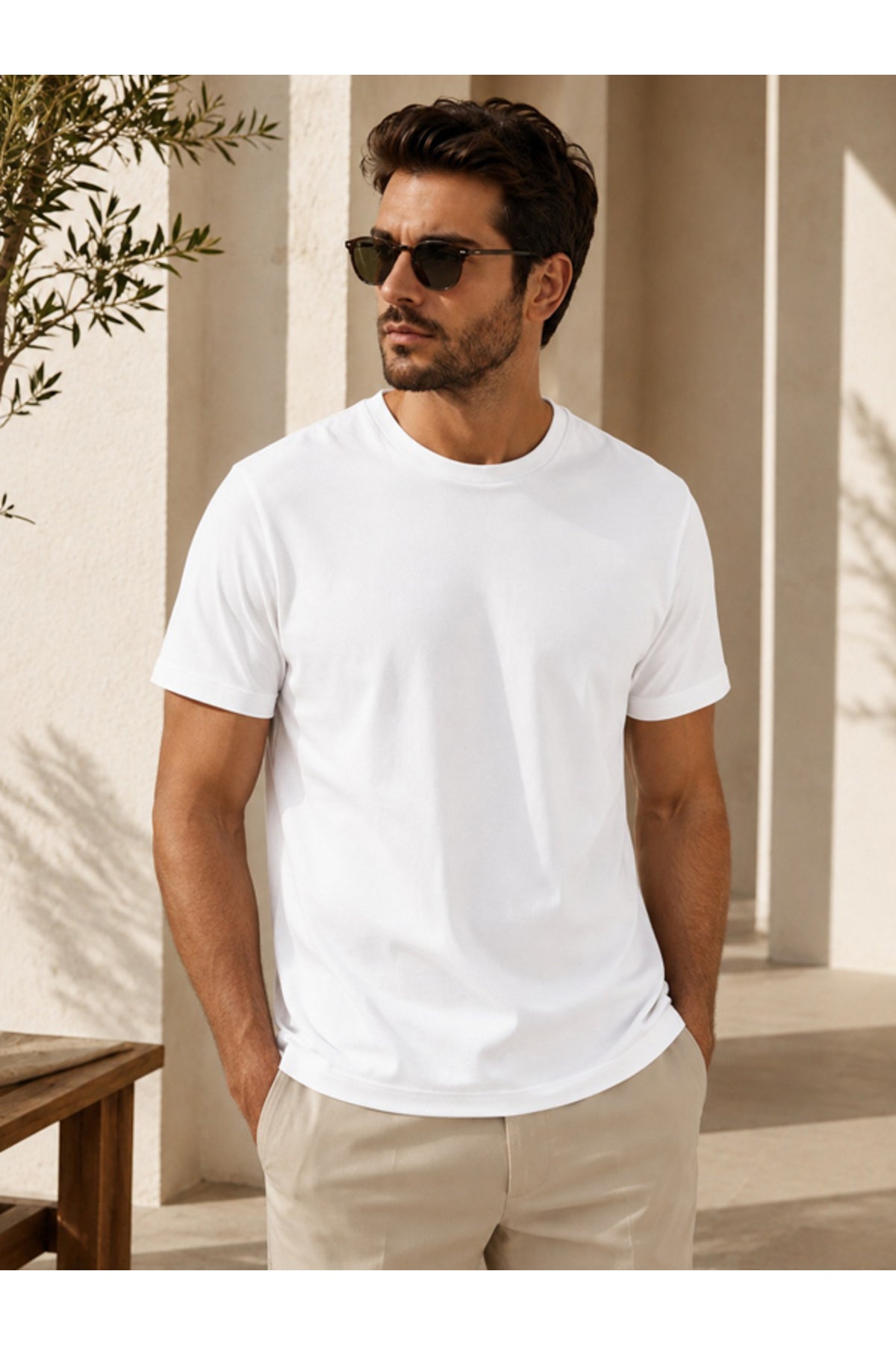 Erkek Unisex Siyah %100 Pamuk Slim Fit Bisiklet Yaka Basic Tişört