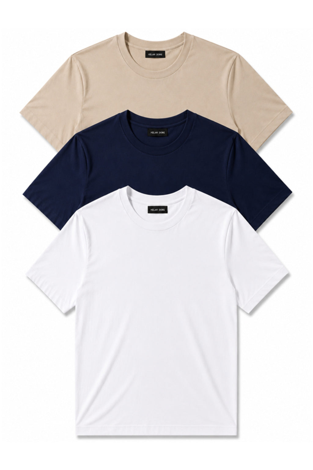 3'lü Set Erkek Siyah Slim Fit Bisiklet Yaka Basic Tişört