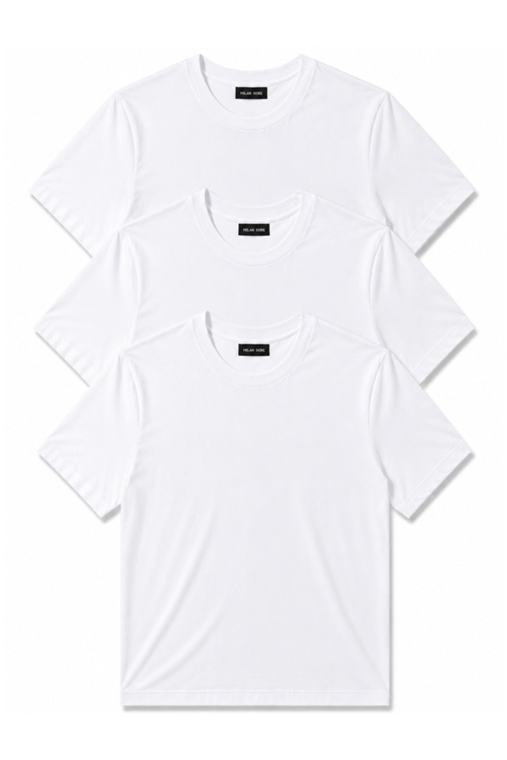 3'lü Set Erkek Siyah Slim Fit Bisiklet Yaka Basic Tişört