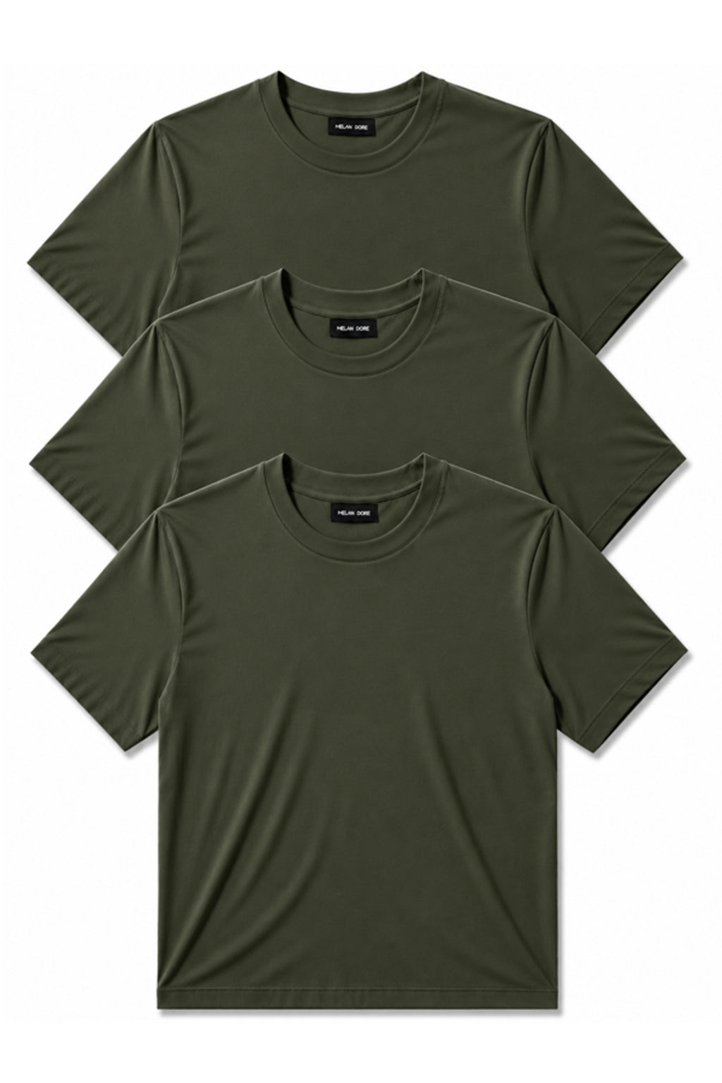 3'lü Set Erkek Siyah Slim Fit Bisiklet Yaka Basic Tişört