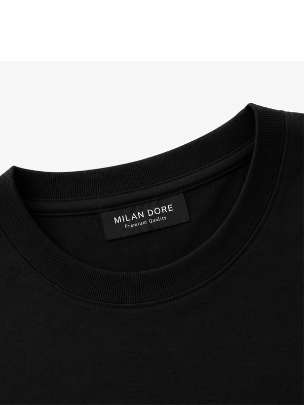 Erkek Oversize %100 Pamuk Siyah T-Shirt