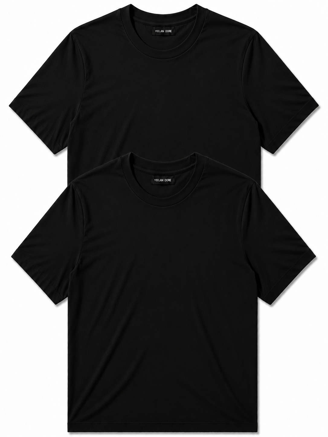 2 Adet Erkek Slim Fit %100 Pamuk Siyah T-Shirt
