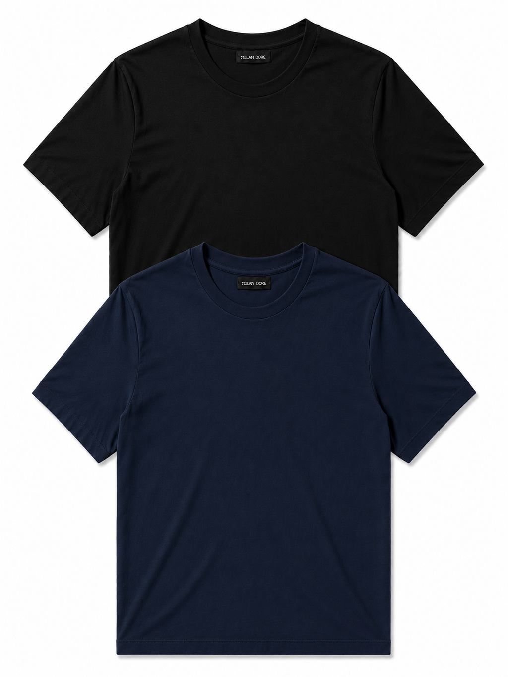 2 Adet Erkek Slim Fit %100 Pamuk Siyah T-Shirt