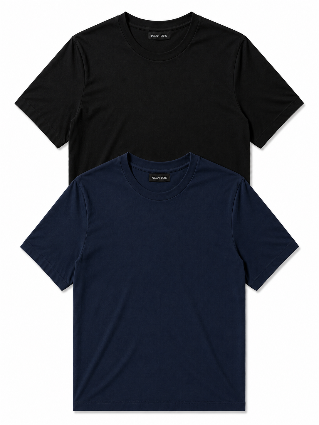 2 Adet Erkek Slim Fit %100 Pamuk Siyah T-Shirt
