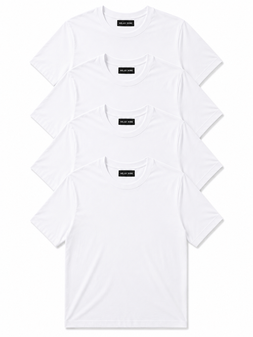 4 Adet Erkek Slim Fit %100 Pamuk Siyah T-Shirt