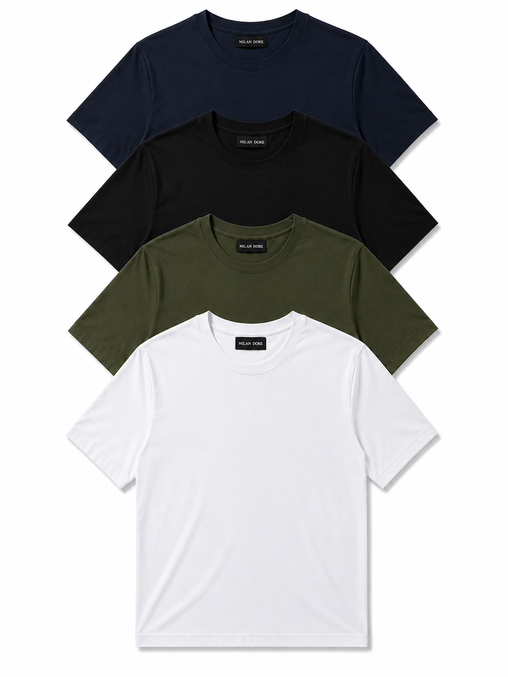 4 Adet Erkek Slim Fit %100 Pamuk Siyah T-Shirt