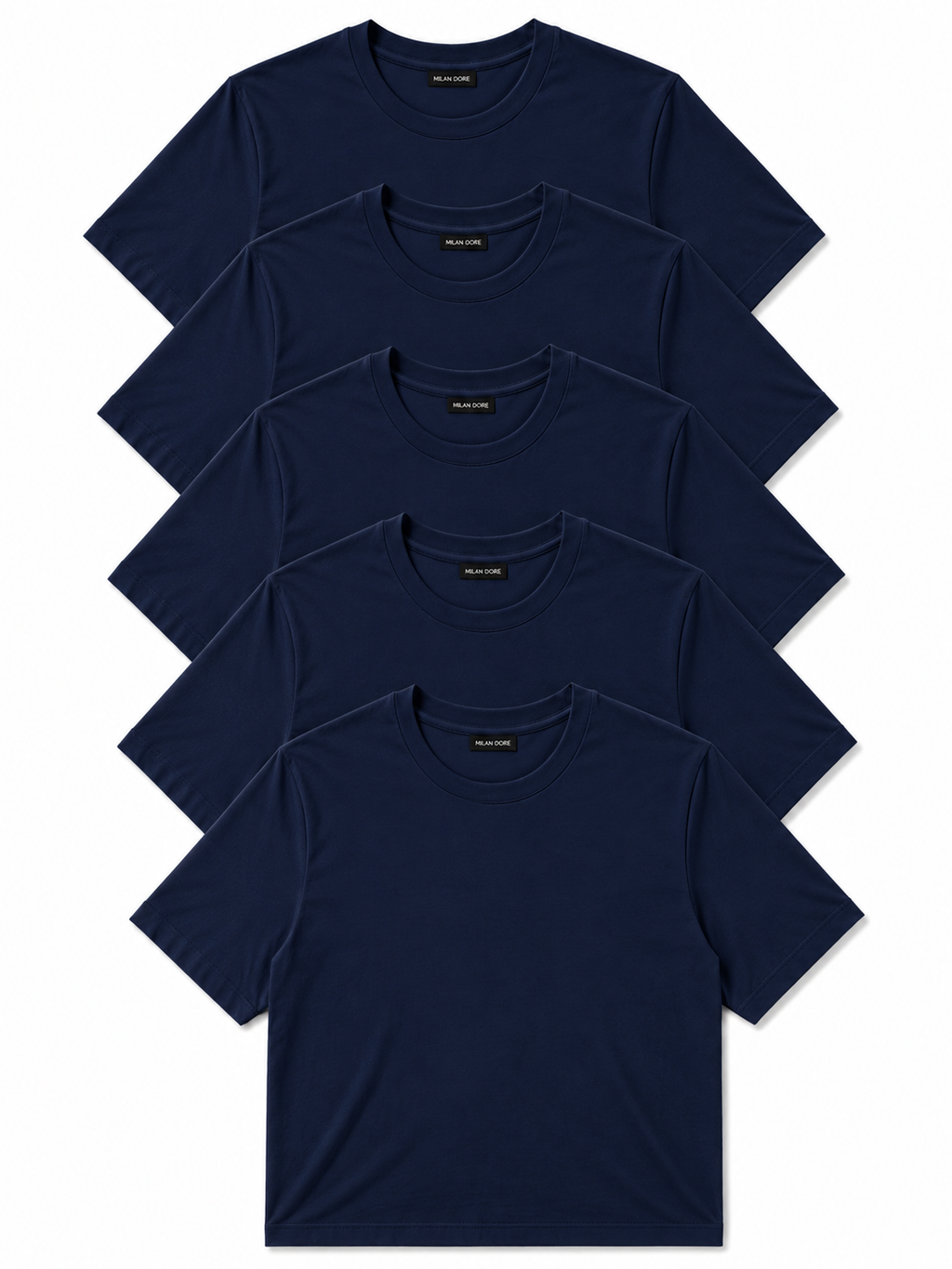 5 Adet Erkek Slim Fit %100 Pamuk Siyah T-Shirt