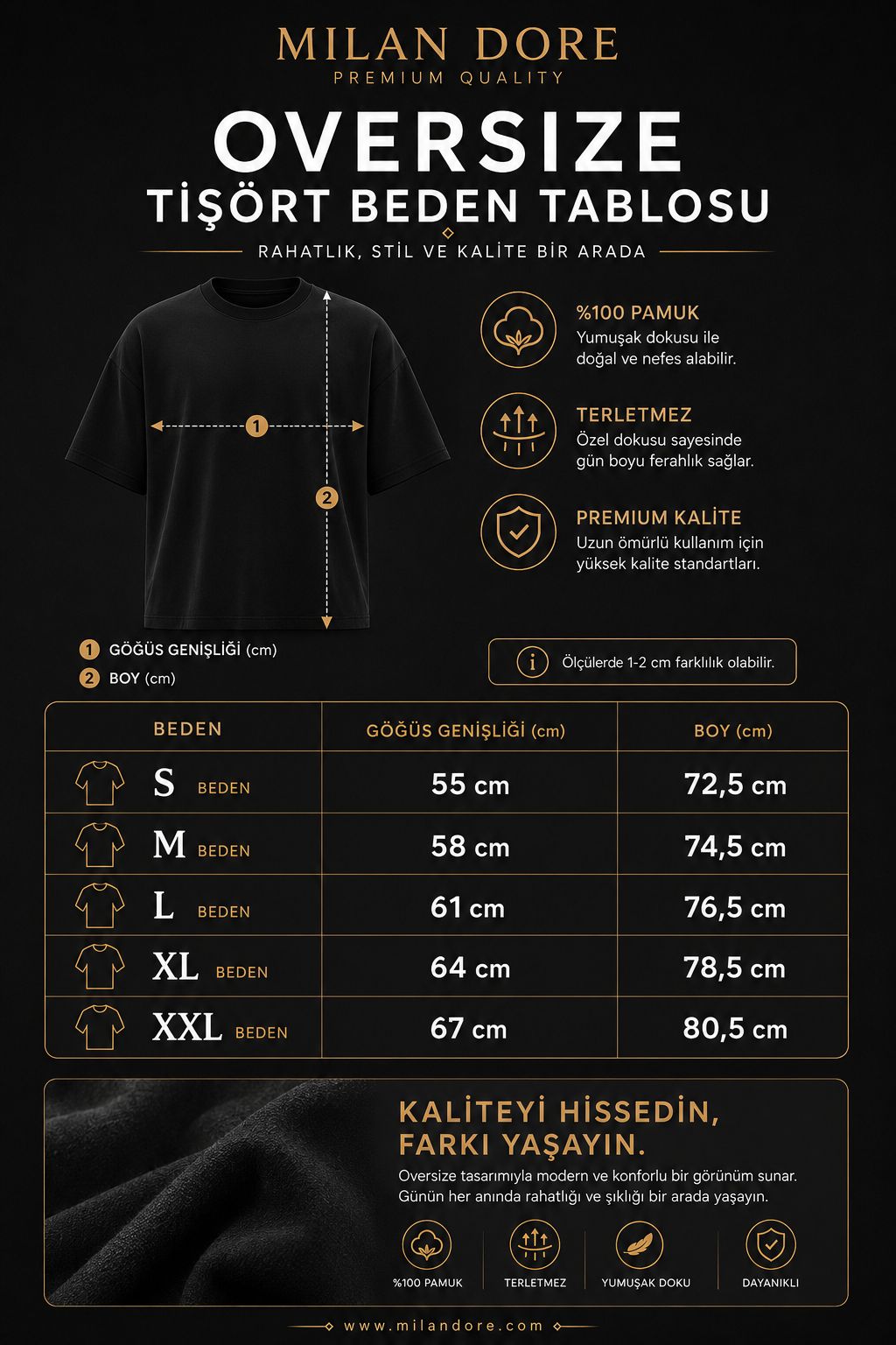 Erkek Oversize %100 Pamuk Lacivert T-Shirt