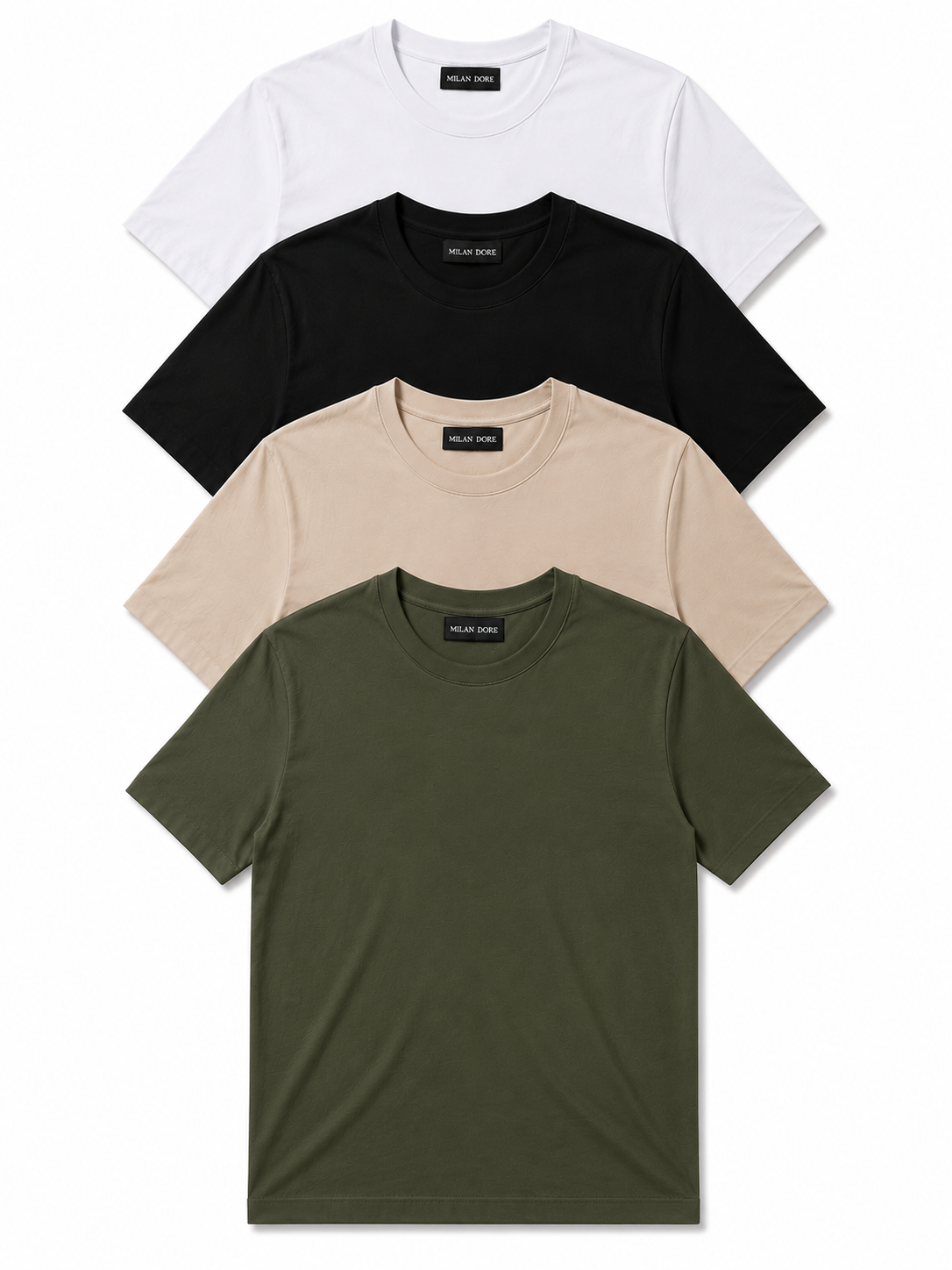 4 Adet Erkek Slim Fit %100 Pamuk Siyah T-Shirt