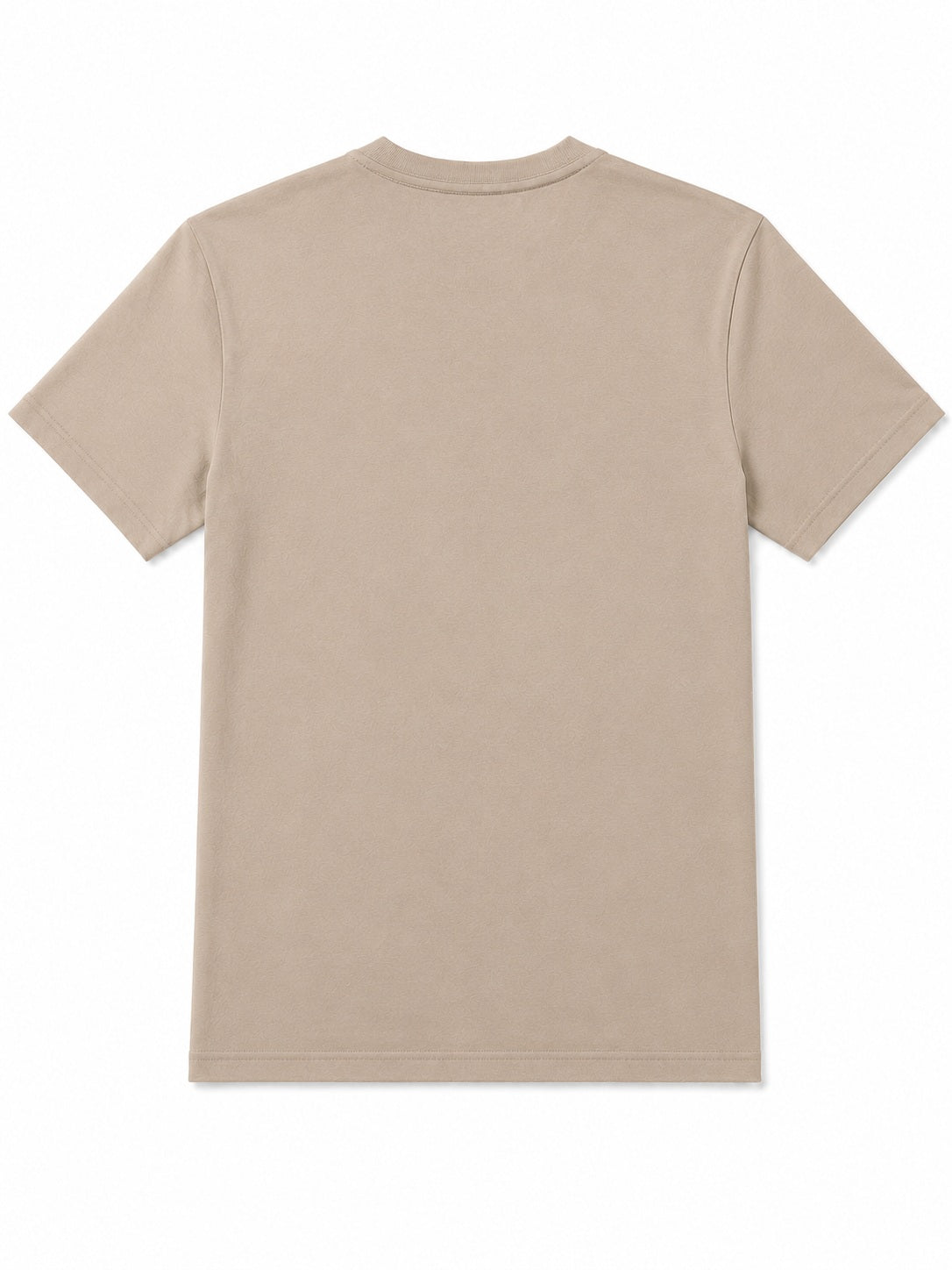 Erkek Slim Fit %100 Pamuk Bej T-Shirt