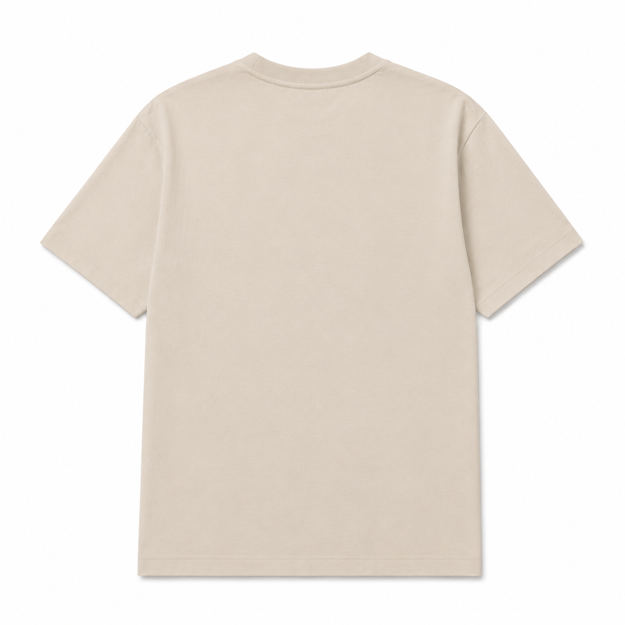 Erkek Oversize %100 Pamuk Bej T-Shirt