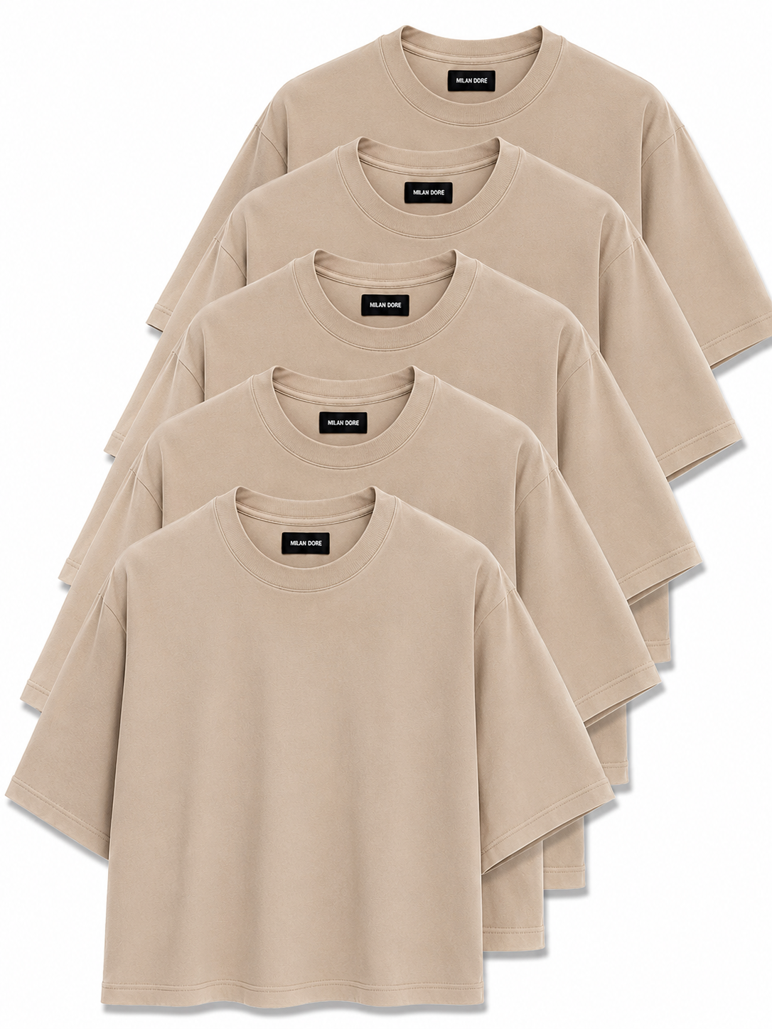 5 Adet Erkek Slim Fit %100 Pamuk Siyah T-Shirt