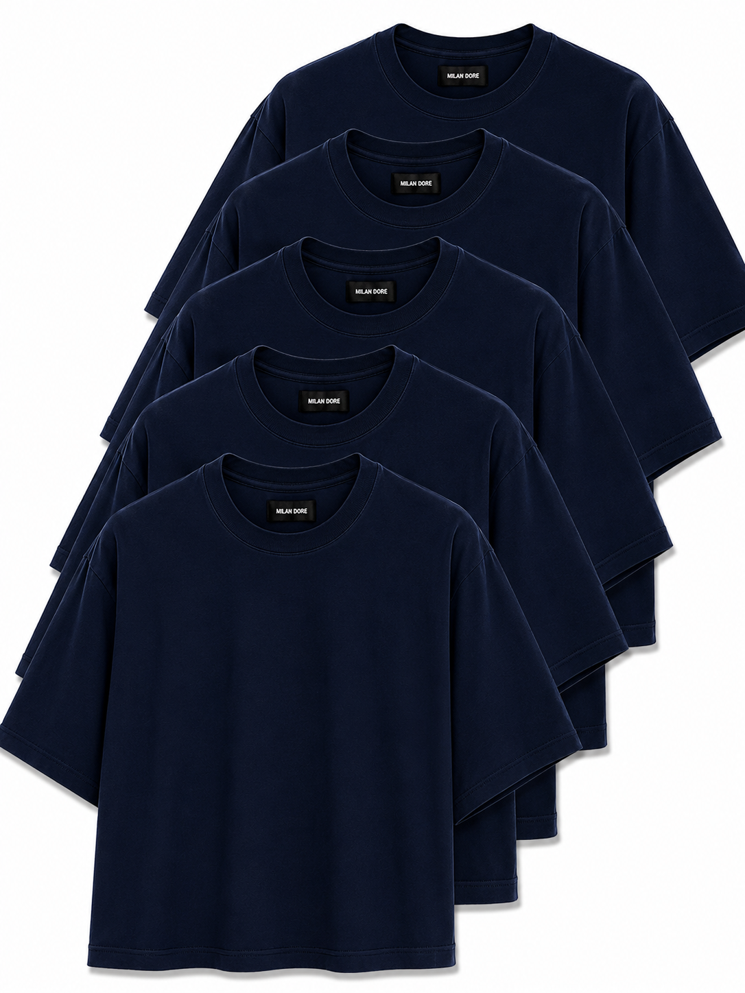 5 Adet Erkek Slim Fit %100 Pamuk Siyah T-Shirt