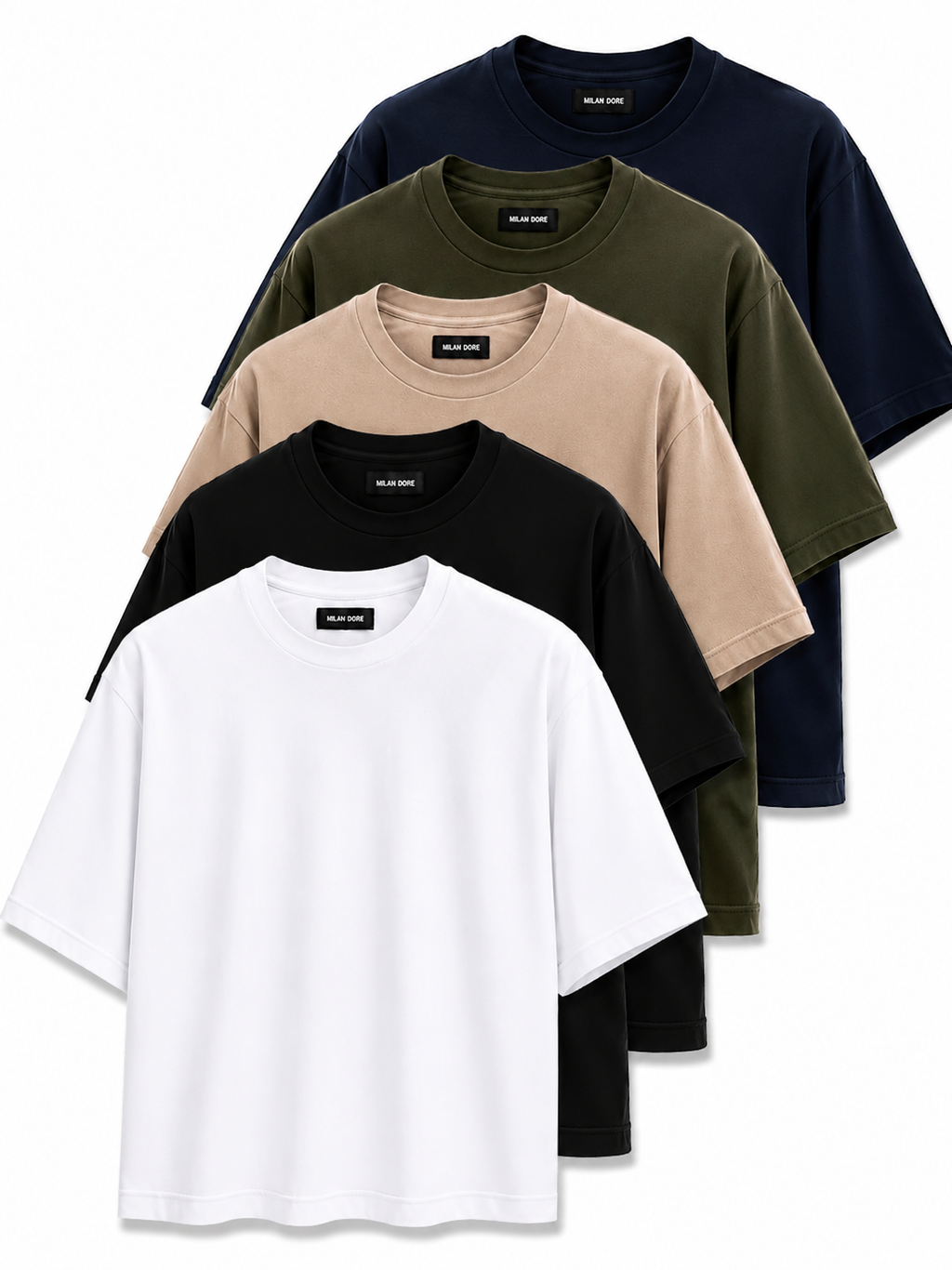 5 Adet Erkek Slim Fit %100 Pamuk Siyah T-Shirt