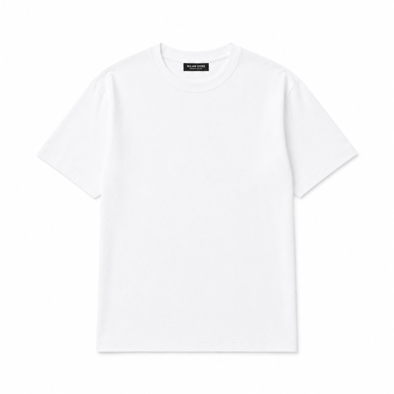 Erkek Oversize %100 Pamuk Beyaz T-Shirt