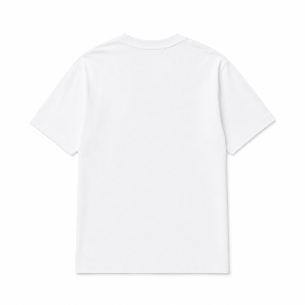 Erkek Oversize %100 Pamuk Beyaz T-Shirt