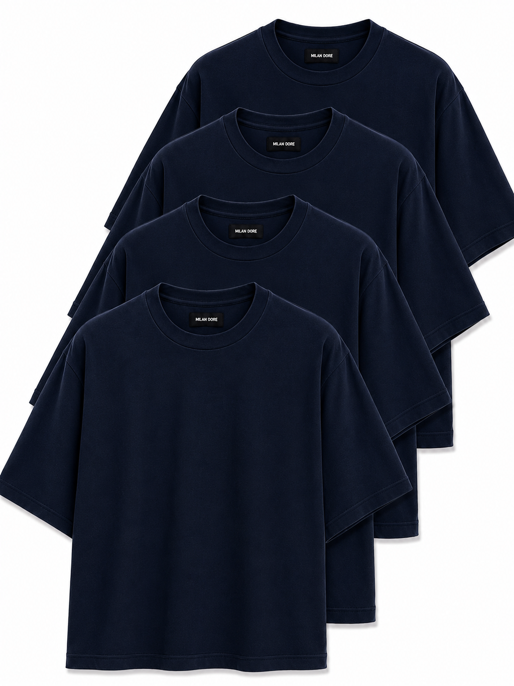 4 Adet Erkek Oversize %100 Pamuk Bej T-Shirt