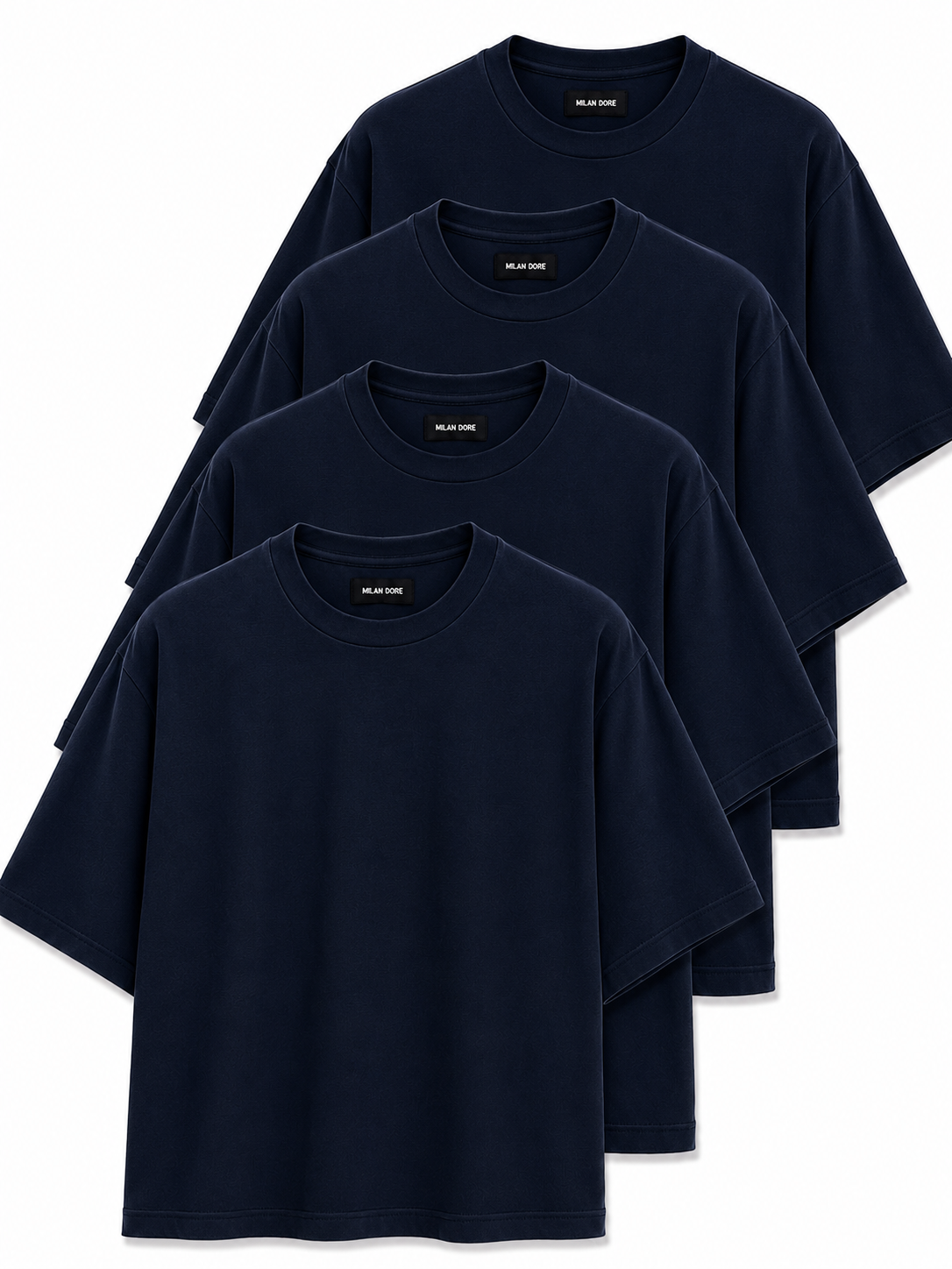 4 Adet Erkek Oversize %100 Pamuk Bej T-Shirt