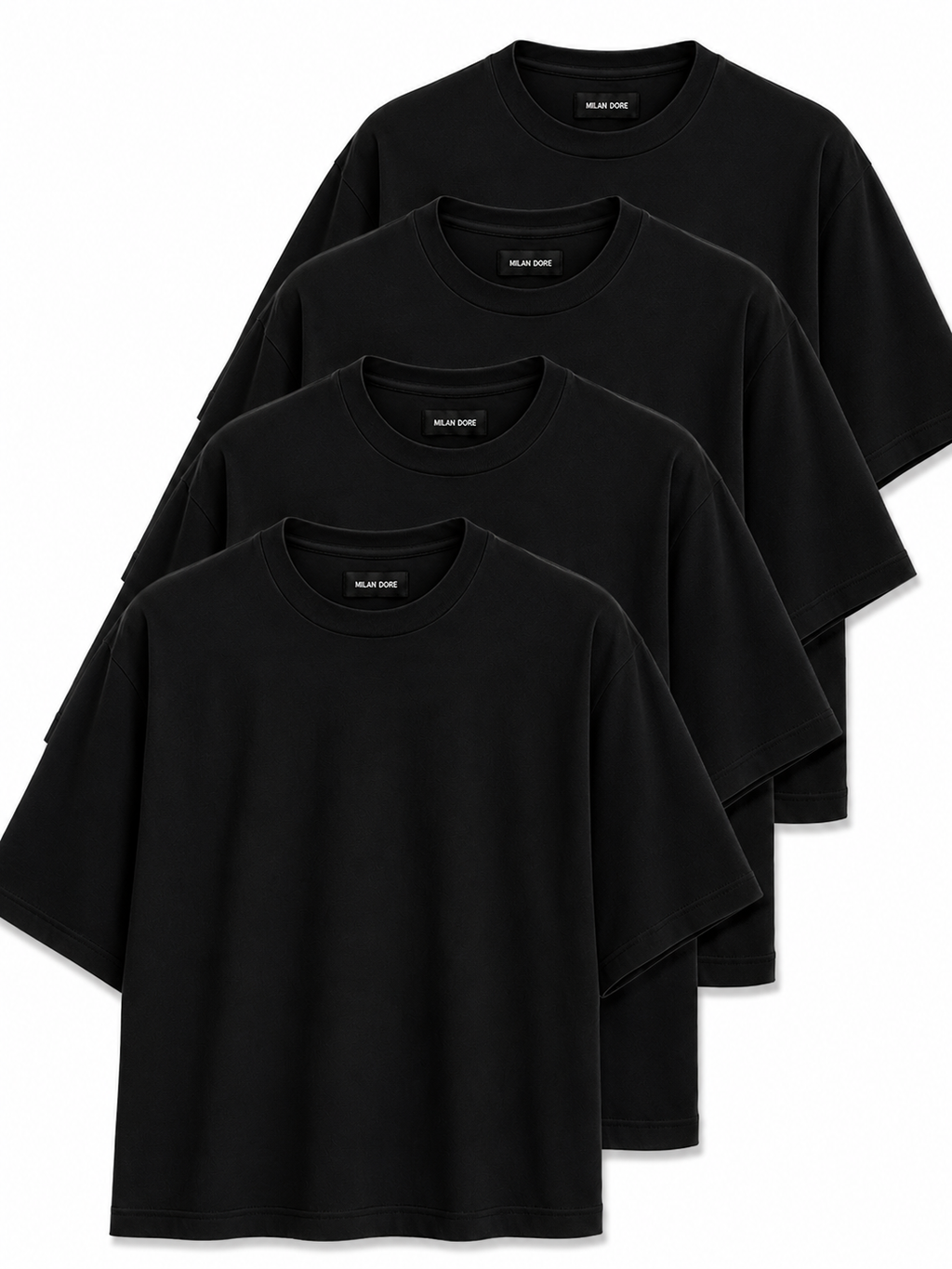 4 Adet Erkek Oversize %100 Pamuk Bej T-Shirt
