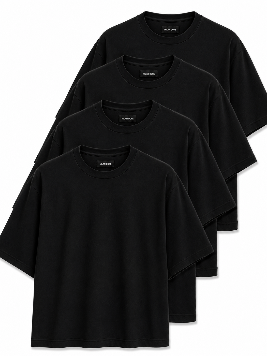 4 Adet Erkek Oversize %100 Pamuk Bej T-Shirt
