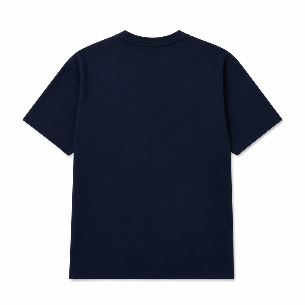 Erkek Oversize %100 Pamuk Lacivert T-Shirt