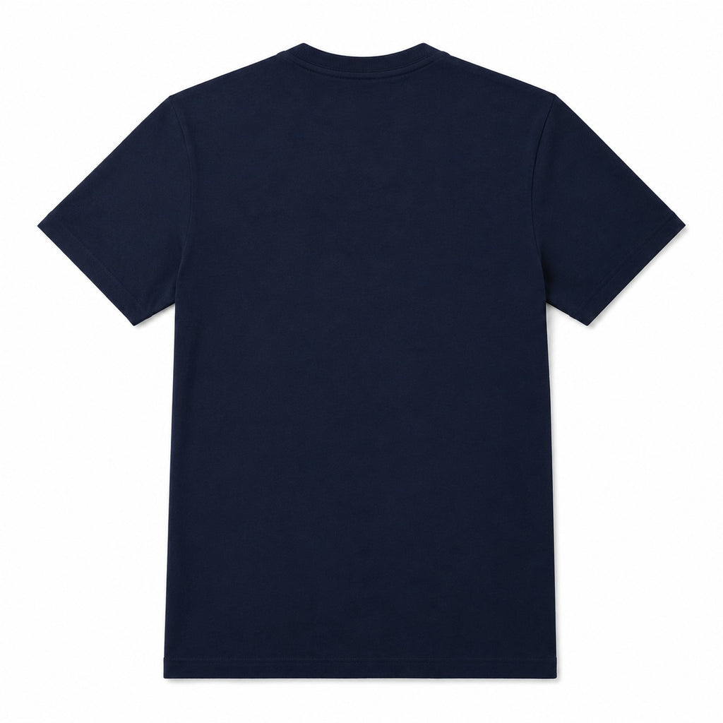 Erkek Slim Fit %100 Pamuk Lacivert T-Shirt