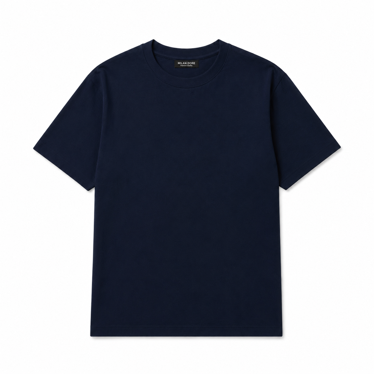 Erkek Oversize %100 Pamuk Lacivert T-Shirt