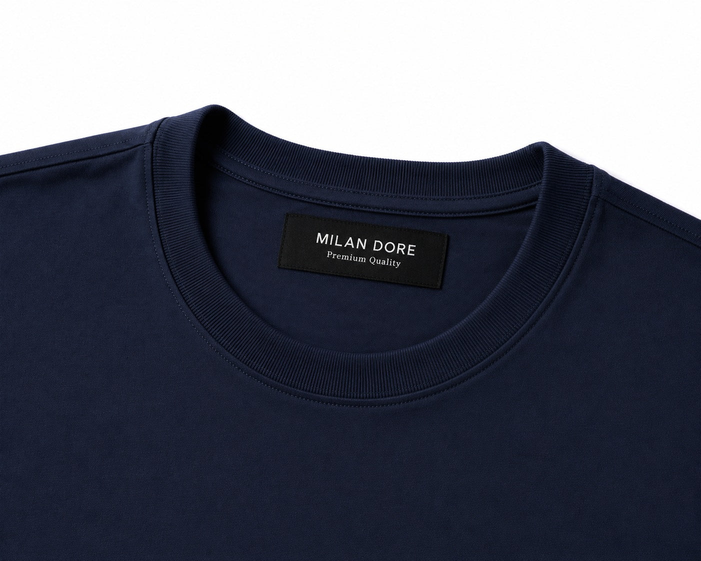 Erkek Slim Fit %100 Pamuk Lacivert T-Shirt