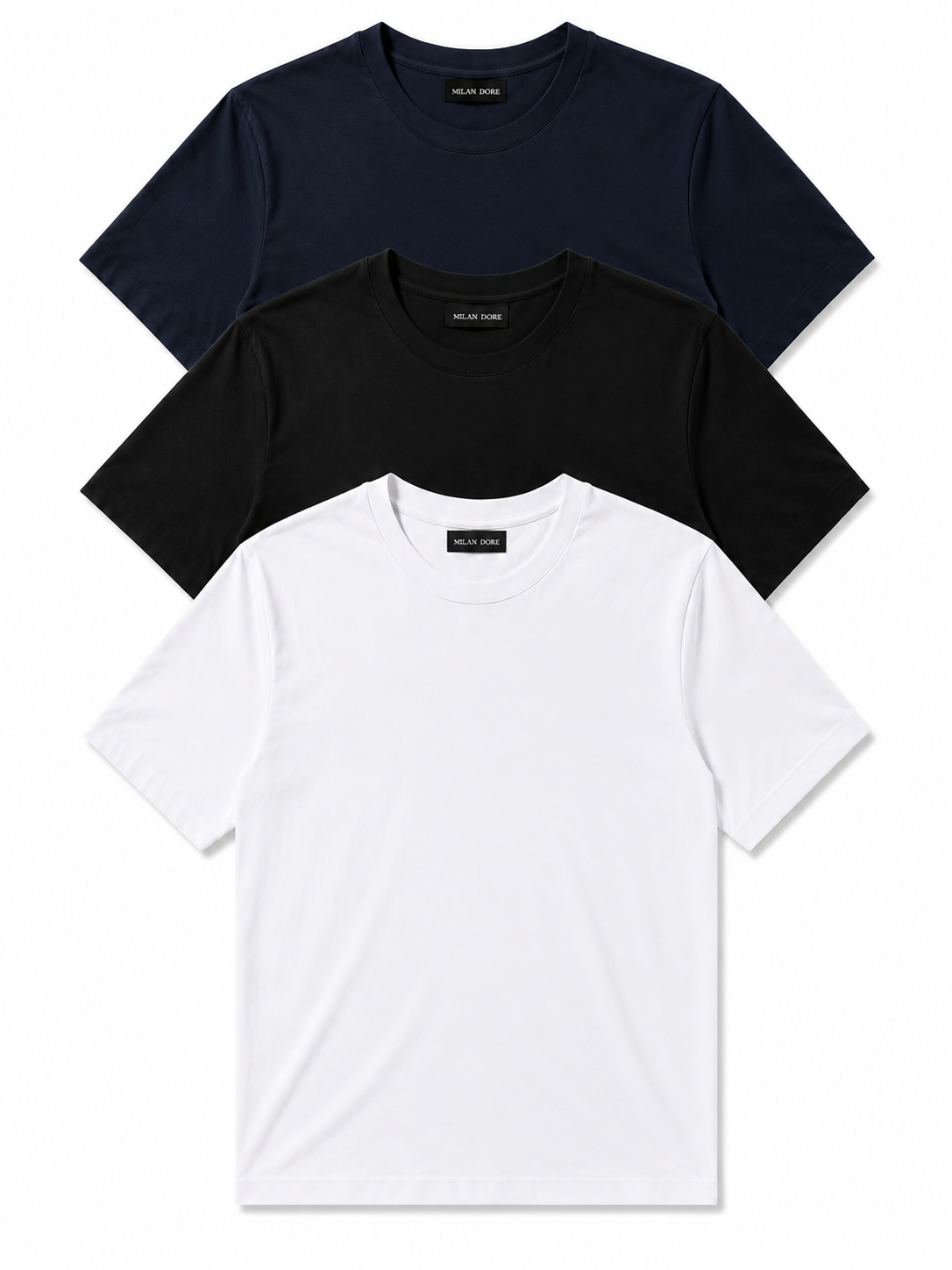 3 Adet Erkek Slim Fit %100 Pamuk Siyah T-Shirt