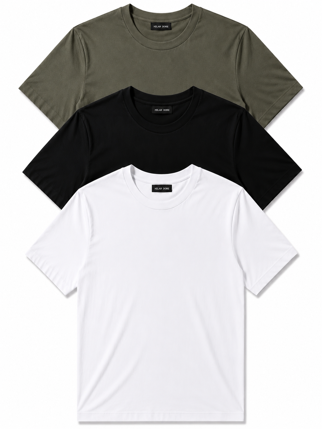3 Adet Erkek Slim Fit %100 Pamuk Siyah T-Shirt