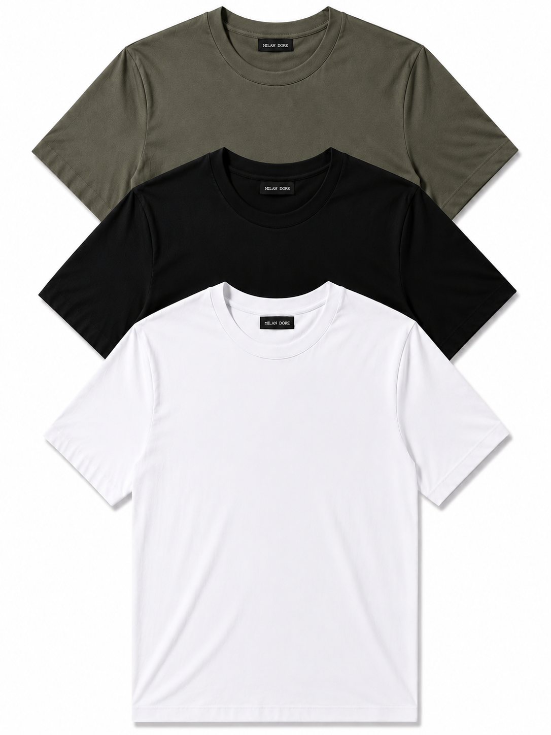 3 Adet Erkek Slim Fit %100 Pamuk Siyah T-Shirt