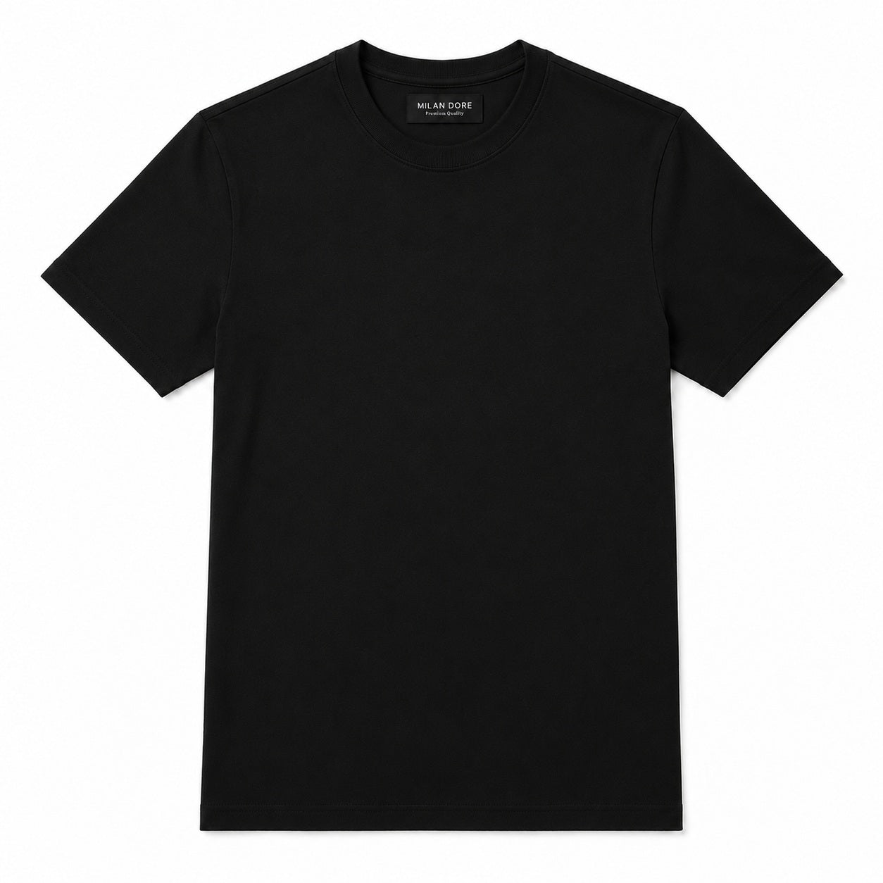 Erkek Slim Fit %100 Pamuk Siyah T-Shirt