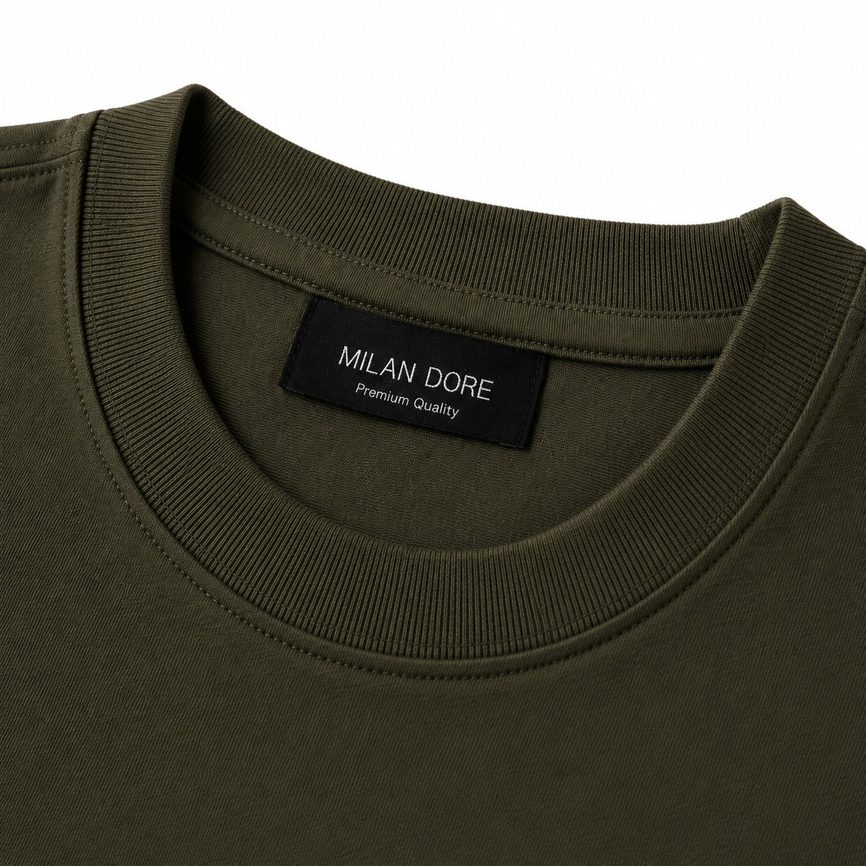 Erkek Oversize %100 Pamuk Yeşil T-Shirt