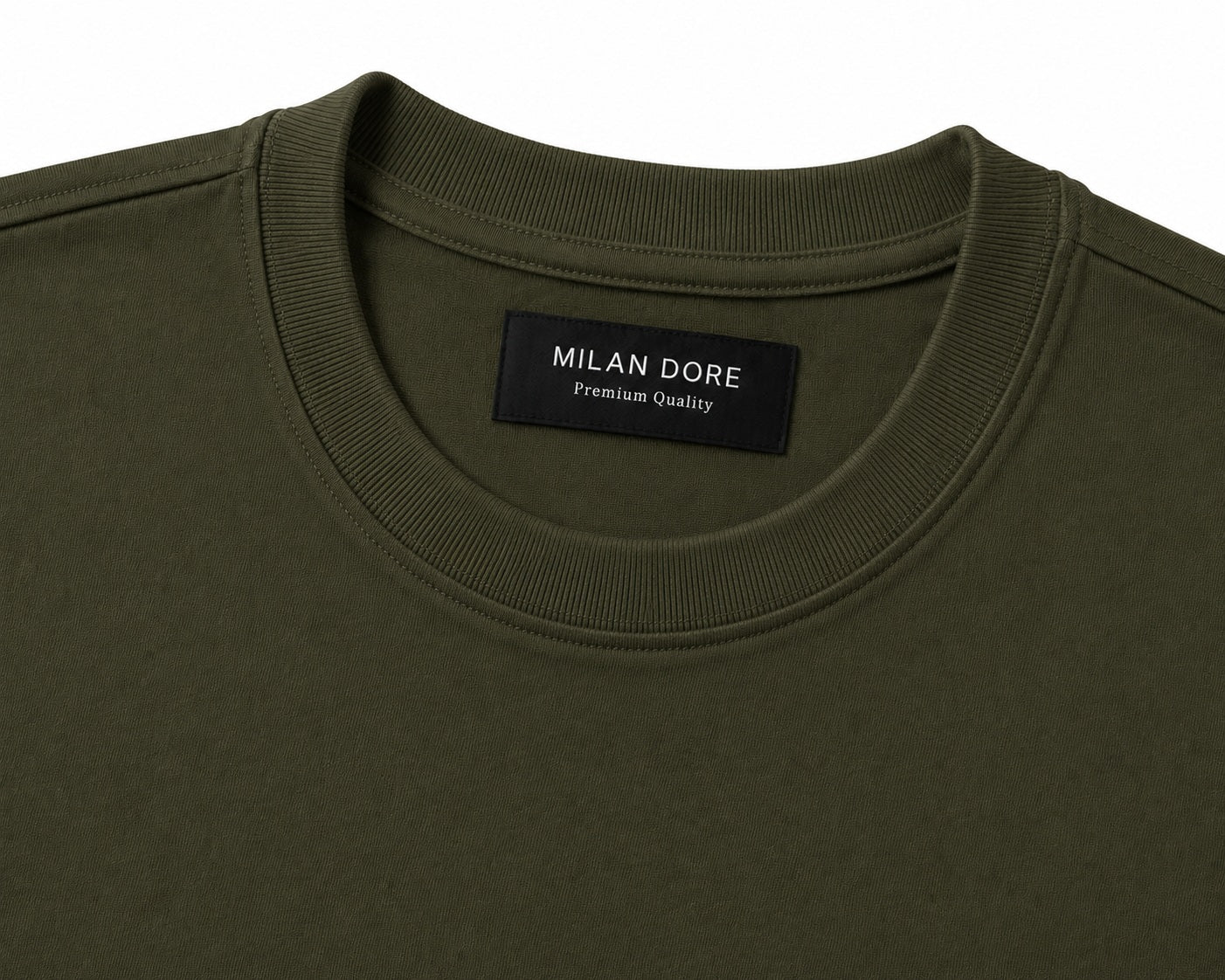 Erkek Slim Fit %100 Pamuk Yeşil T-Shirt